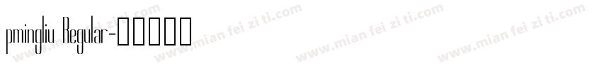 pmingliu Regular字体转换